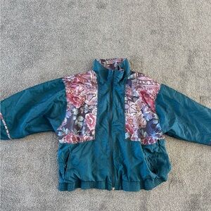 Vintage action gem floral windbreaker